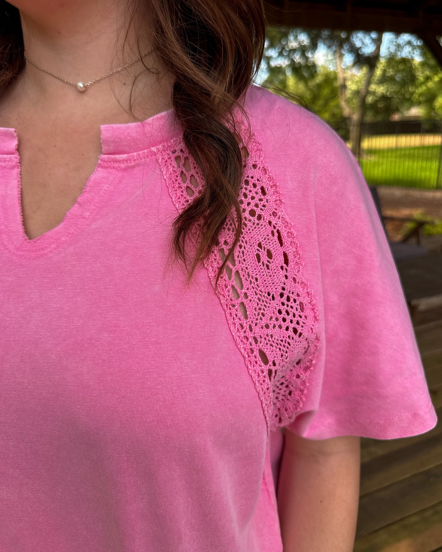 Pink Lady Lace Top