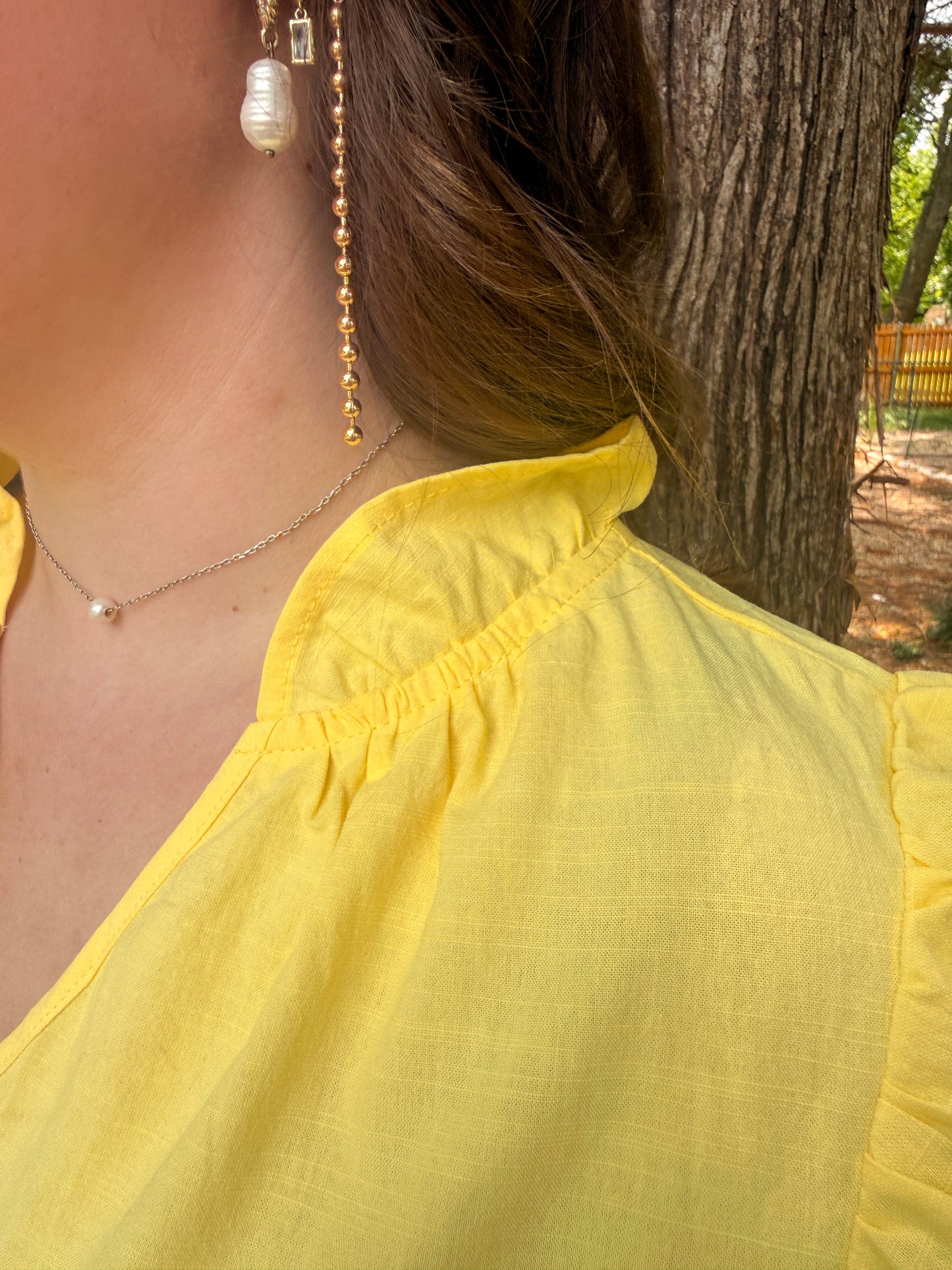 Lemon Drop Ruffle Top