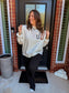 WWJD Embroidered Mock Neck Sweatshirt