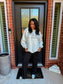 Pray Polka Dot Mock Neck Sweatshirt