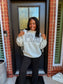 Pray Polka Dot Mock Neck Sweatshirt