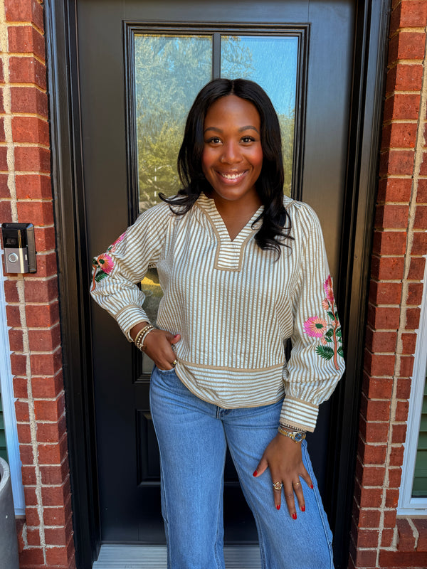 Pick Me Floral Embroidered Top