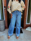 Olivia By Vervet Cuffed Wide Leg Jean