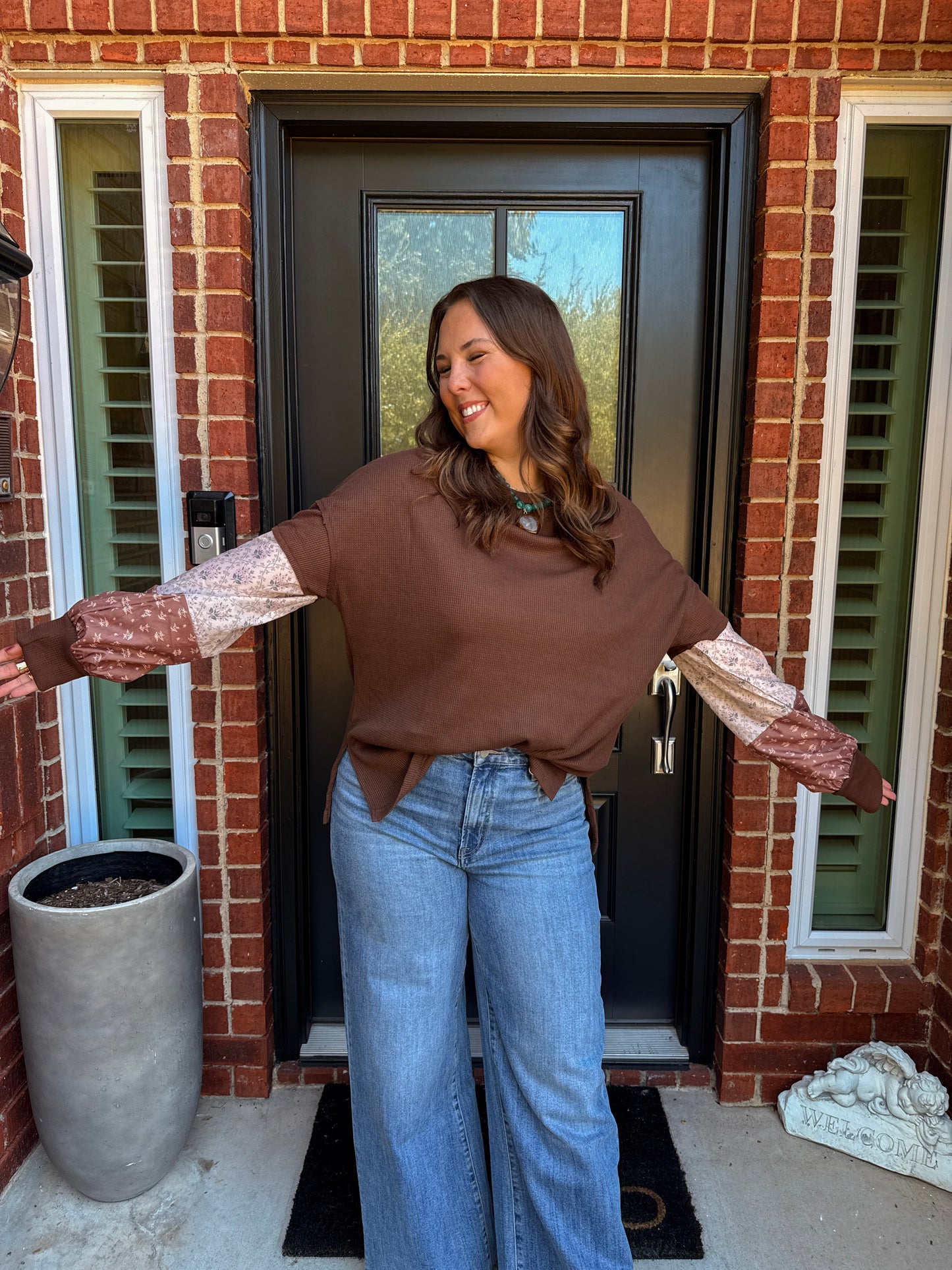 Love Notes Floral Patchwork Top