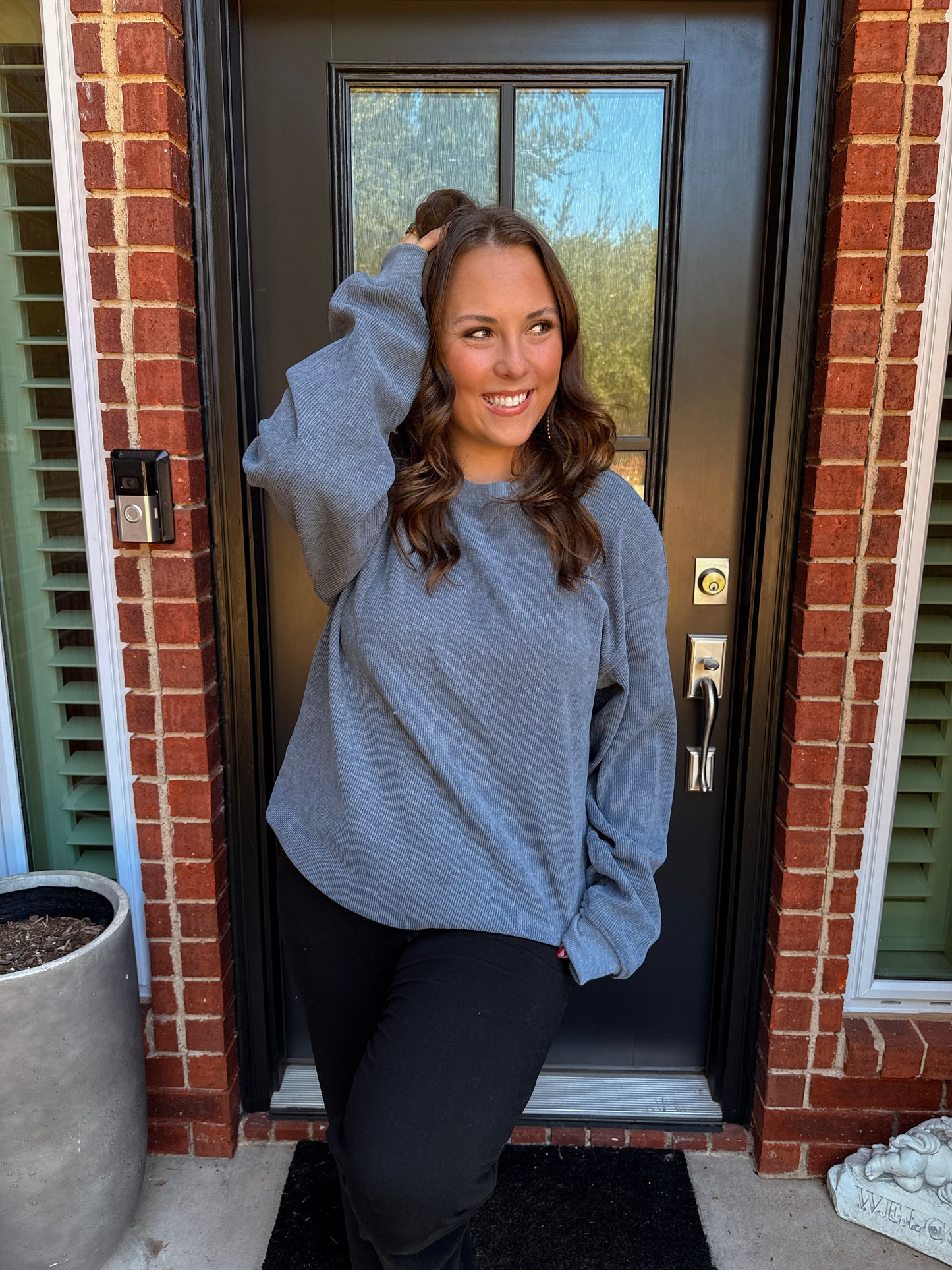 Sunday Morning Ribbed Sweatshirt