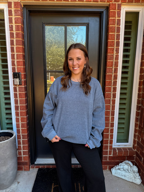 Sunday Morning Ribbed Sweatshirt
