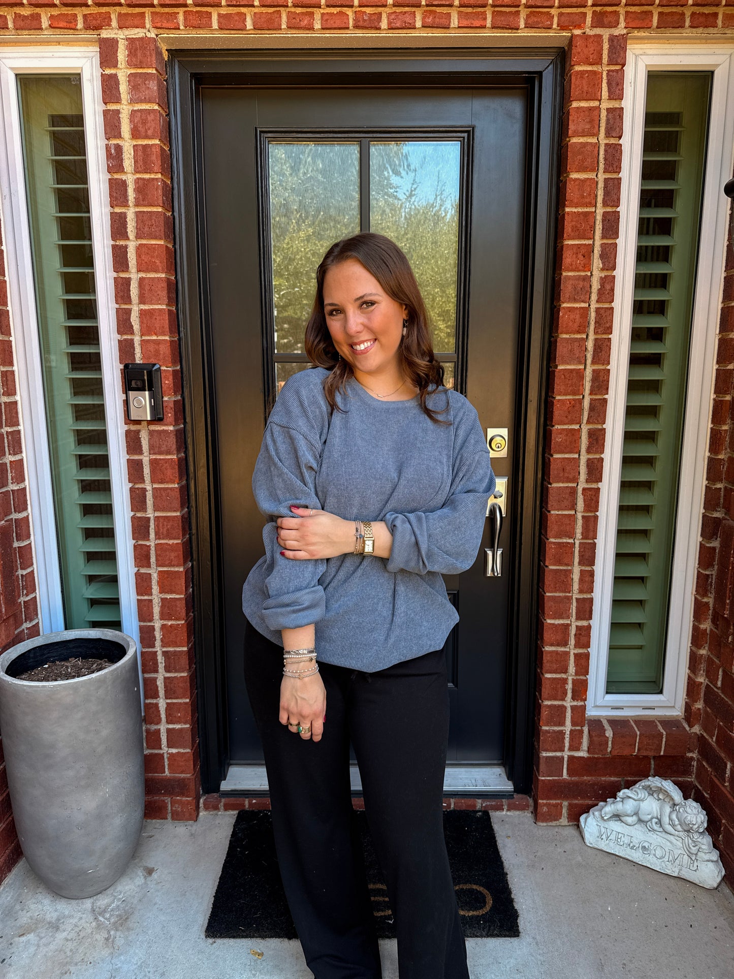 Sunday Morning Ribbed Sweatshirt