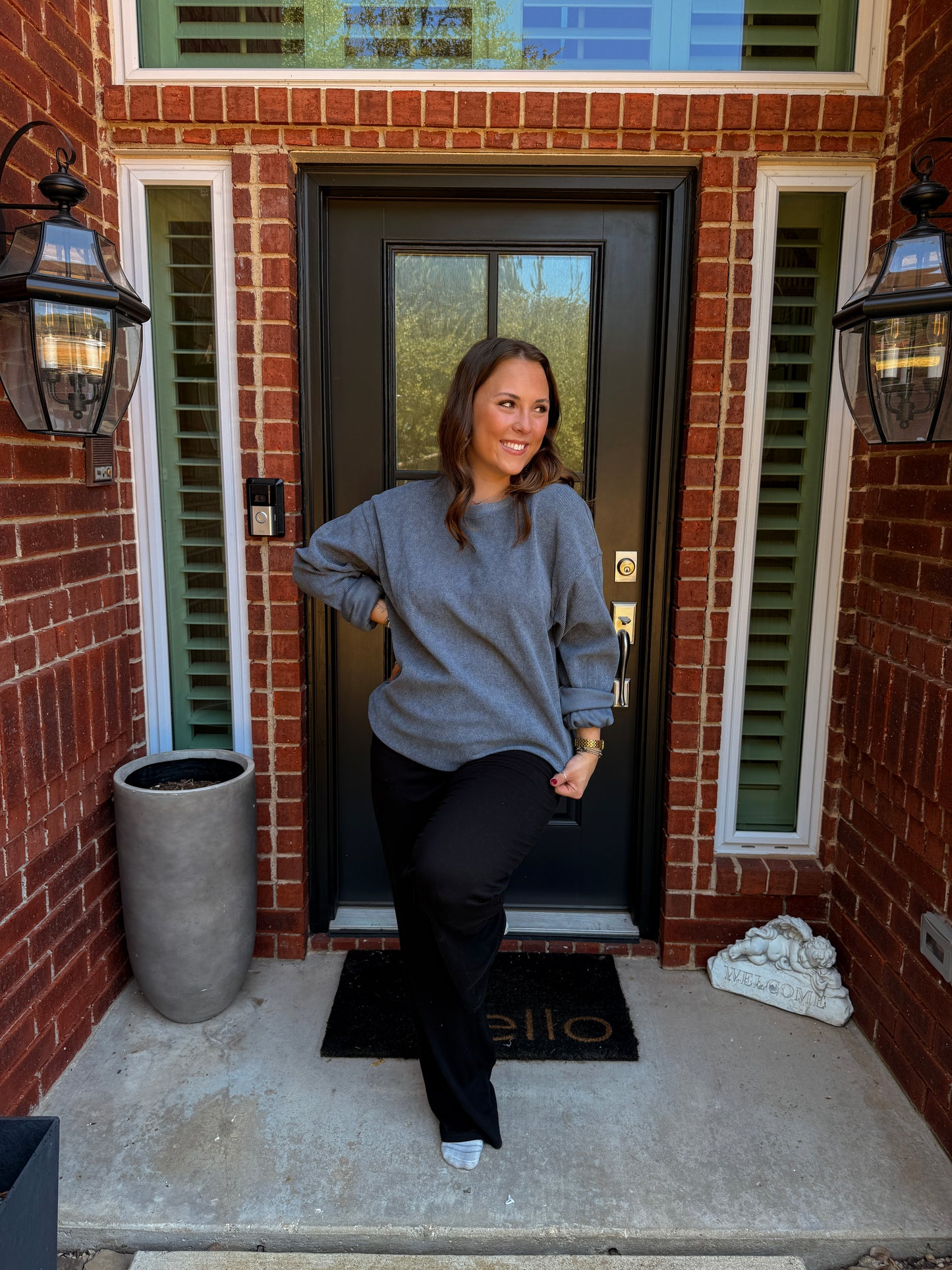 Sunday Morning Ribbed Sweatshirt