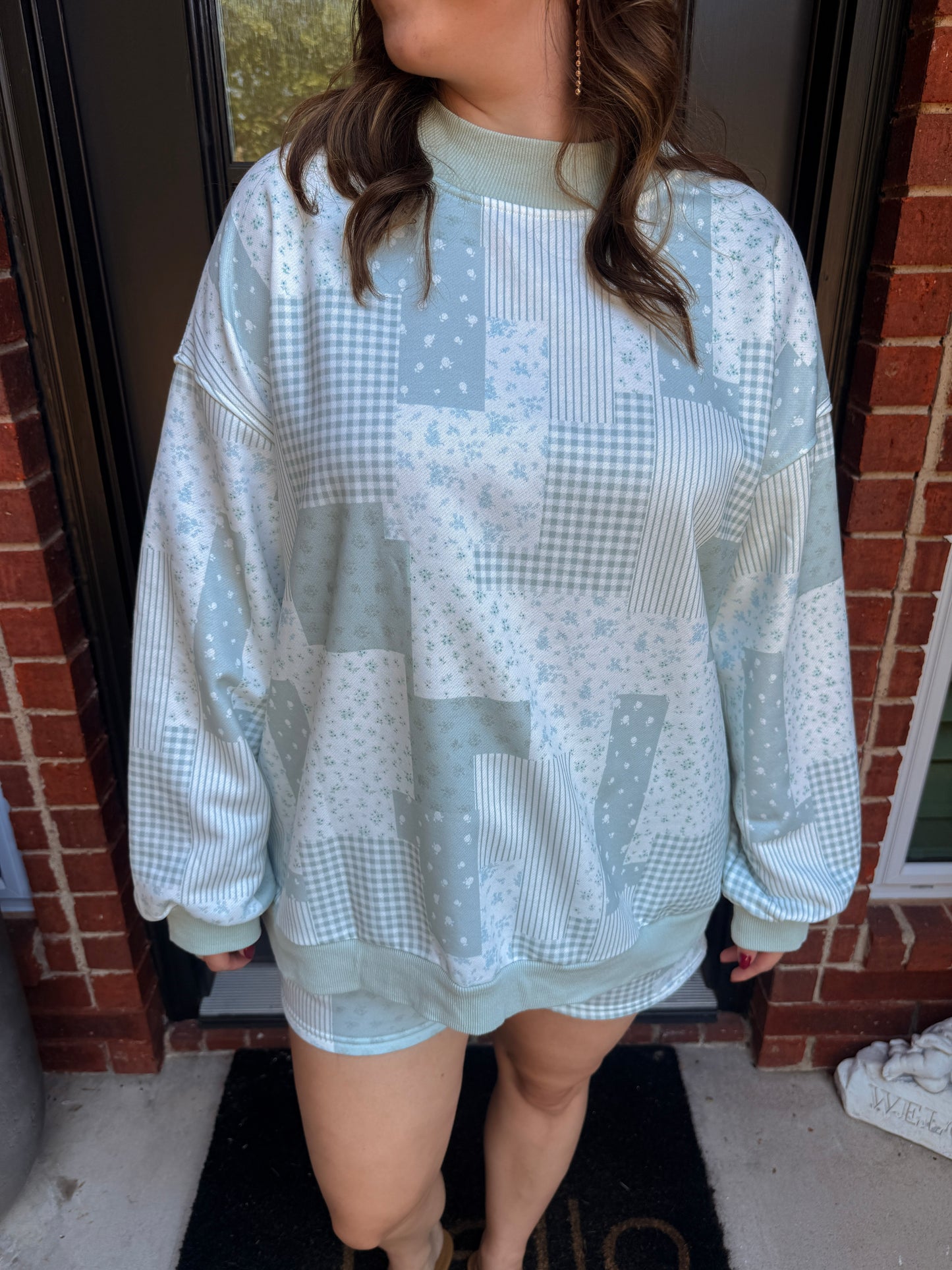 This + That Patchwork Shorts Set